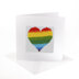 Stitchfinity Rainbow Heart Mini Card Cross Stitch Kit - 13cm x 13cm