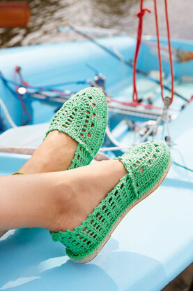 Crocheted Espadrilles in Schachenmayr Catania - S9017