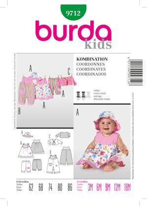 Burda B9712 Coordinates Sewing Pattern