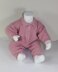 Baby Simple Aran Moss Stitch Collar Onesie