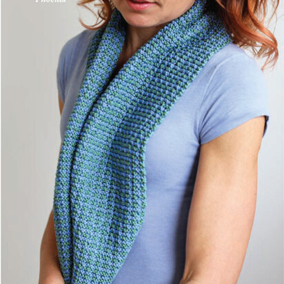 Houndstooth Tweed Cowl in Ella Rae Phoenix - ER10-04