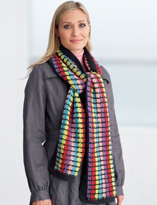 Multi-Colored Scarf in Patons Classic Wool Worsted