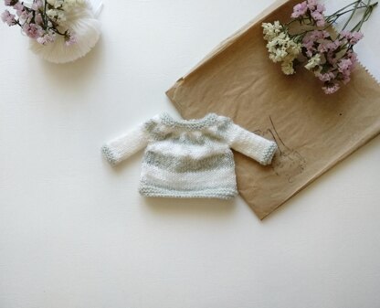 Striped sweater for toy or doll