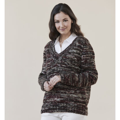 Crestone Pullover - Sweater Knitting Pattern for Women in Tahki Yarns Kaleidoscope