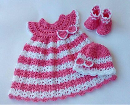 The Pink Baby Dress SET