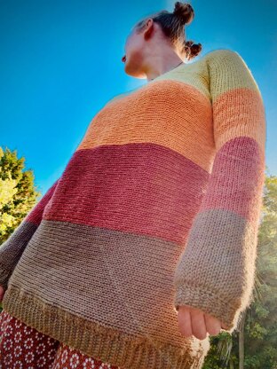 Sunset Sweater - Circular Machine Knitting Pattern