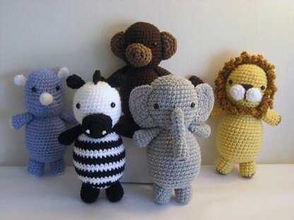 Safari Animals Amigurumi Pattern Set