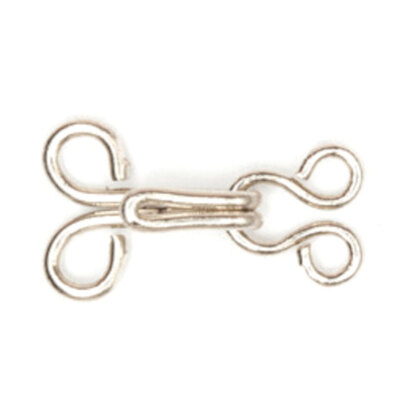 Hemline Hooks and Eyes: Nickel: Size 3