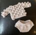 Woodland Popcorn Sweater and Bloomers for Dolls