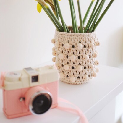 Beaded Crochet Pot Cover