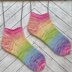 Rainbow Fade Shortie Socks