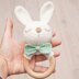 Bunny rattle amigurumi teether