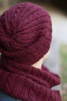 Men's Compass Hat and Cowl in Universal Yarn Deluxe Worsted - Downloadable PDF