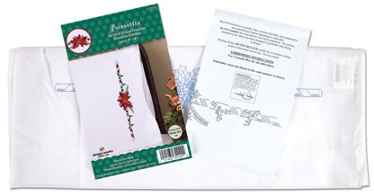 Design Works Poinsettia Cross Stitch Kit - 20x30in