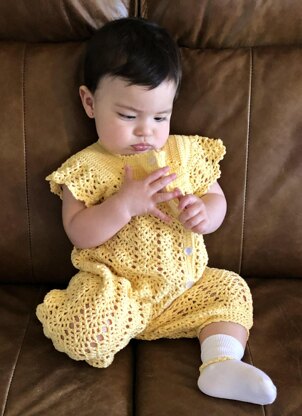 Baby Girl Romper/Jumpsuit Crochet pattern by Margaret Whisnant