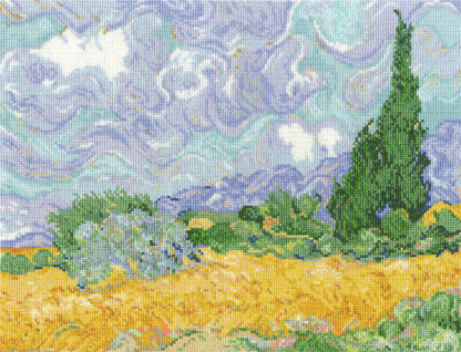 DMC The National Gallery - Van Gogh - A Wheatfield, with Cypresses - 29cm x 23cm