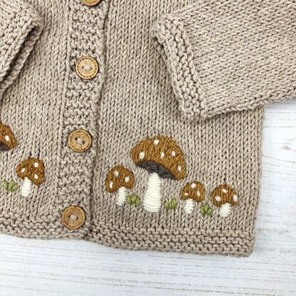 Toadstools Embroidered Cardigan