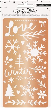 American Crafts Snowflake Metal Stencil - Copper