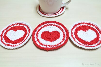 Heart Crochet Coaster