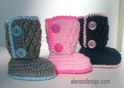 Buttoned Baby Booties