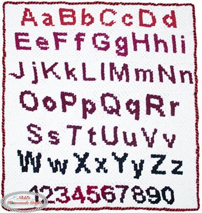 Alphabet & Numbers C2C Blanket