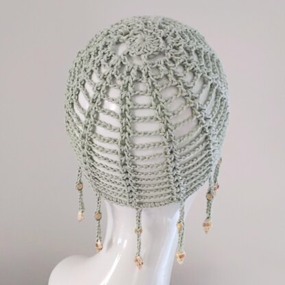 Crochet Mesh Net Braided Skull Cap