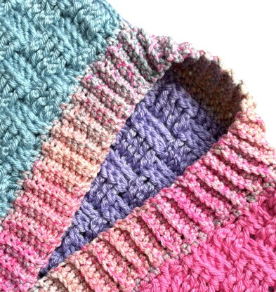 Woven Meadow [Adults Basket Weave stitch cardigan]