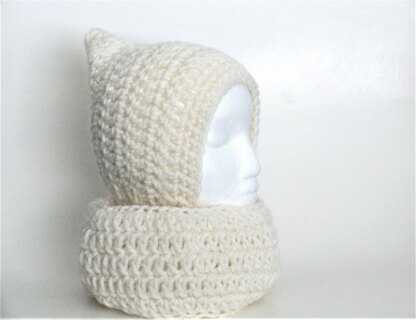 Easy Womens Pixie Hat and Cowl