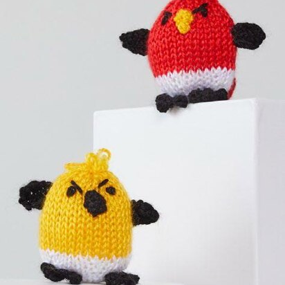 George & Hubert Knit Bird in Red Heart Amigurumi - LM6296 - Downloadable PDF - knitting pattern