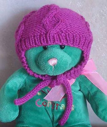 #88 Diamond Cabled Baby Hat