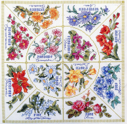 Flowers of the Month Pillow - PDF