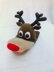 Rudolph, the reindeer, amigurumi hand puppet