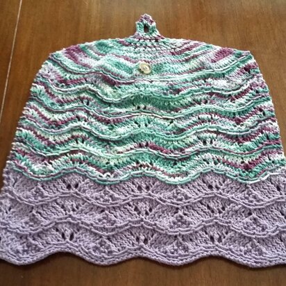 Ripples Hand Towel - knitting pattern