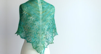 Twig Shawl in SweetGeorgia Silk Mist - Downloadable PDF