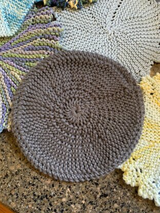 Circle and Spiral Galaxy Dishcloths - 2 loom knit patterns