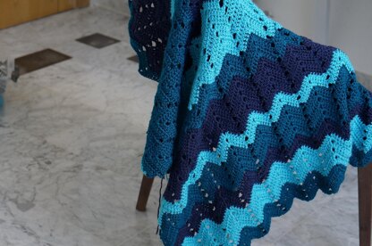 Chevron stitch blanket