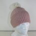 4 Ply Unisex Moss Stitch Bobble Beanie Circular