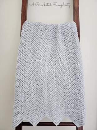 Herringbone Single Crochet Ripple Blanket