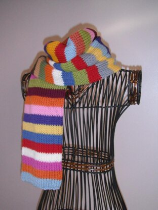 Striped stash busting scarf