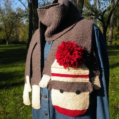 Sock Monkey Scarf