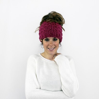 Piscataway Ponytail Hat - knitting pattern