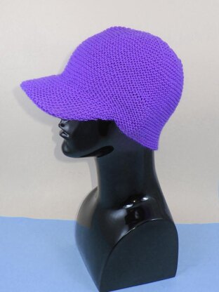 Unisex Curve Peak Garter Stitch Cap