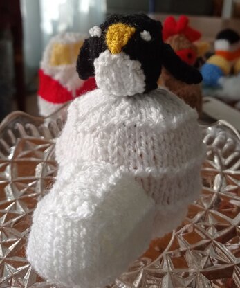 Penguin on an igloo chocolate orange cosy