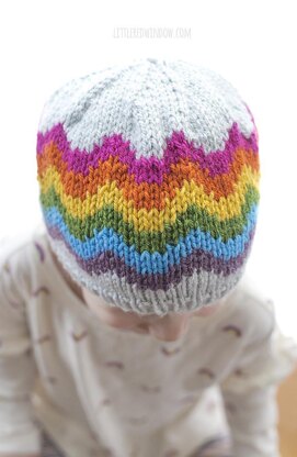Rainbow Waves Hat