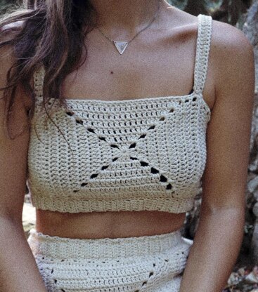 OCEAN Top || crochet summer top, granny square top, bralette