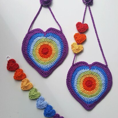 Rainbow Heart Handbag