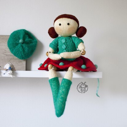 Beads jointed doll Samanta - knitting pattern