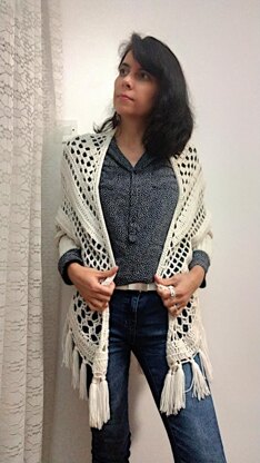 Mexicana Shawl With Sleeves