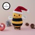 Bee In Christmas Hat Plush Toy Crochet Pattern