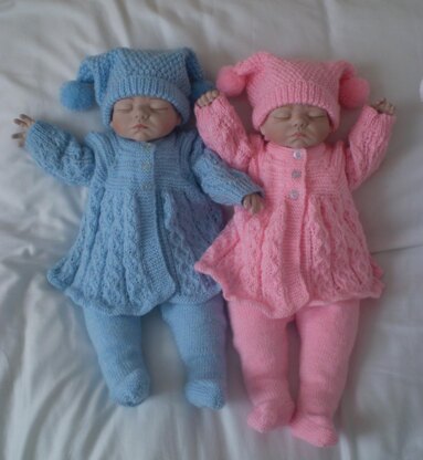 Reborn / 0-3 Months Baby Matinee / Pram Set